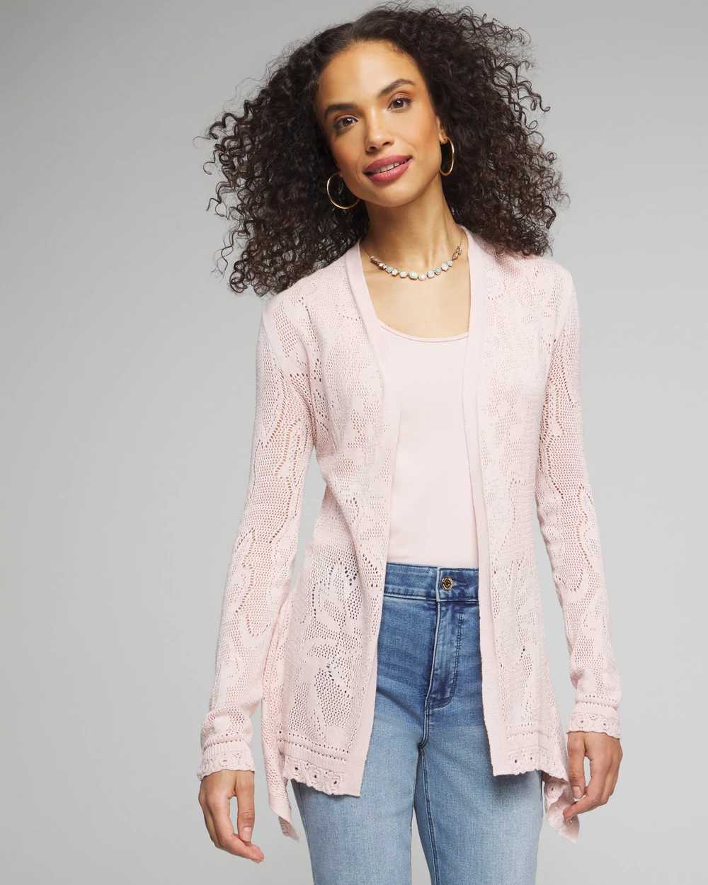Outlet WHBM Pointelle Fly Away Cardigan
